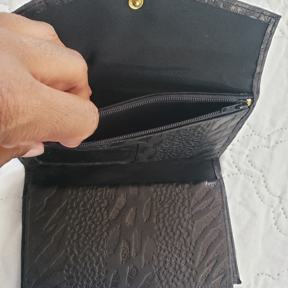Vintage Python Leather, Black Wallet/Checkbook - image 8